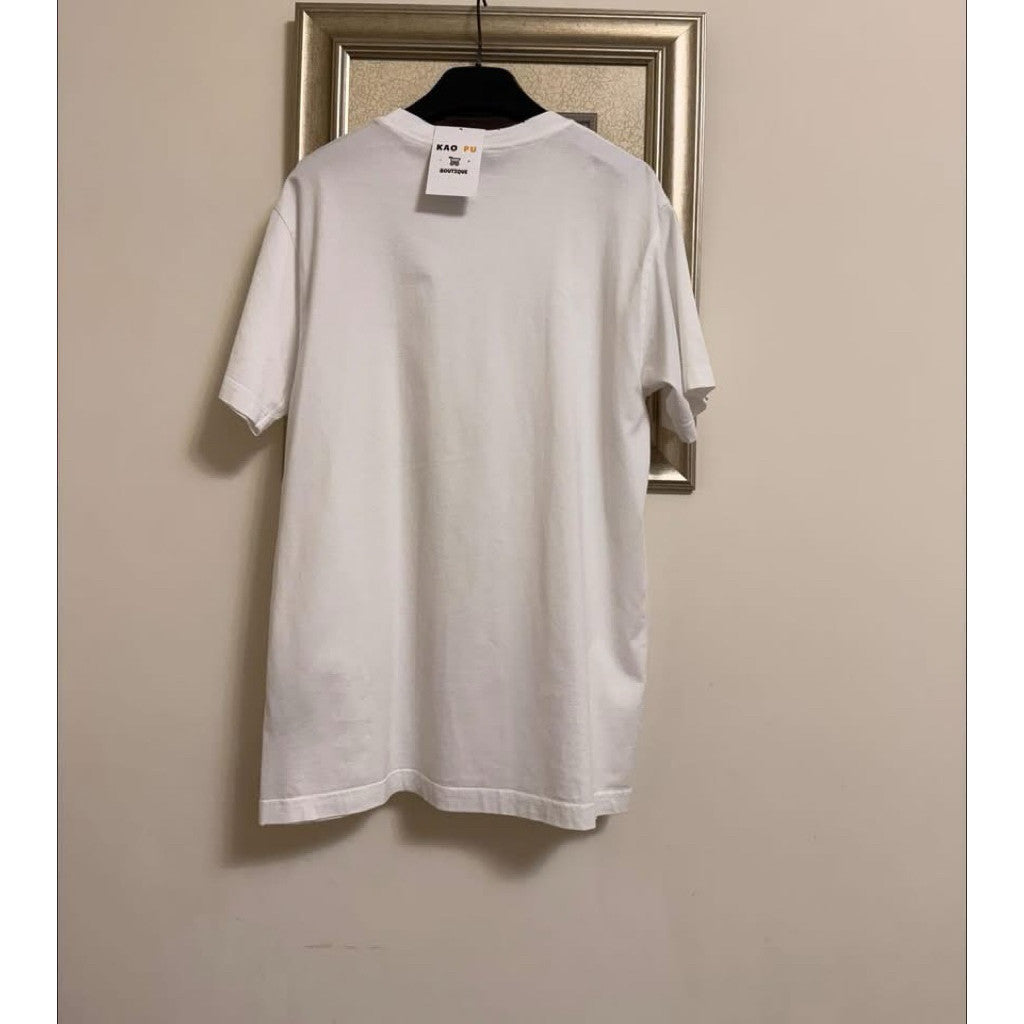 Dior 白色胸前做舊Logo Tee（請先確認商品描述謝謝）