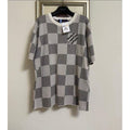 Louis Vuitton 棋盤格針織Logo Tee