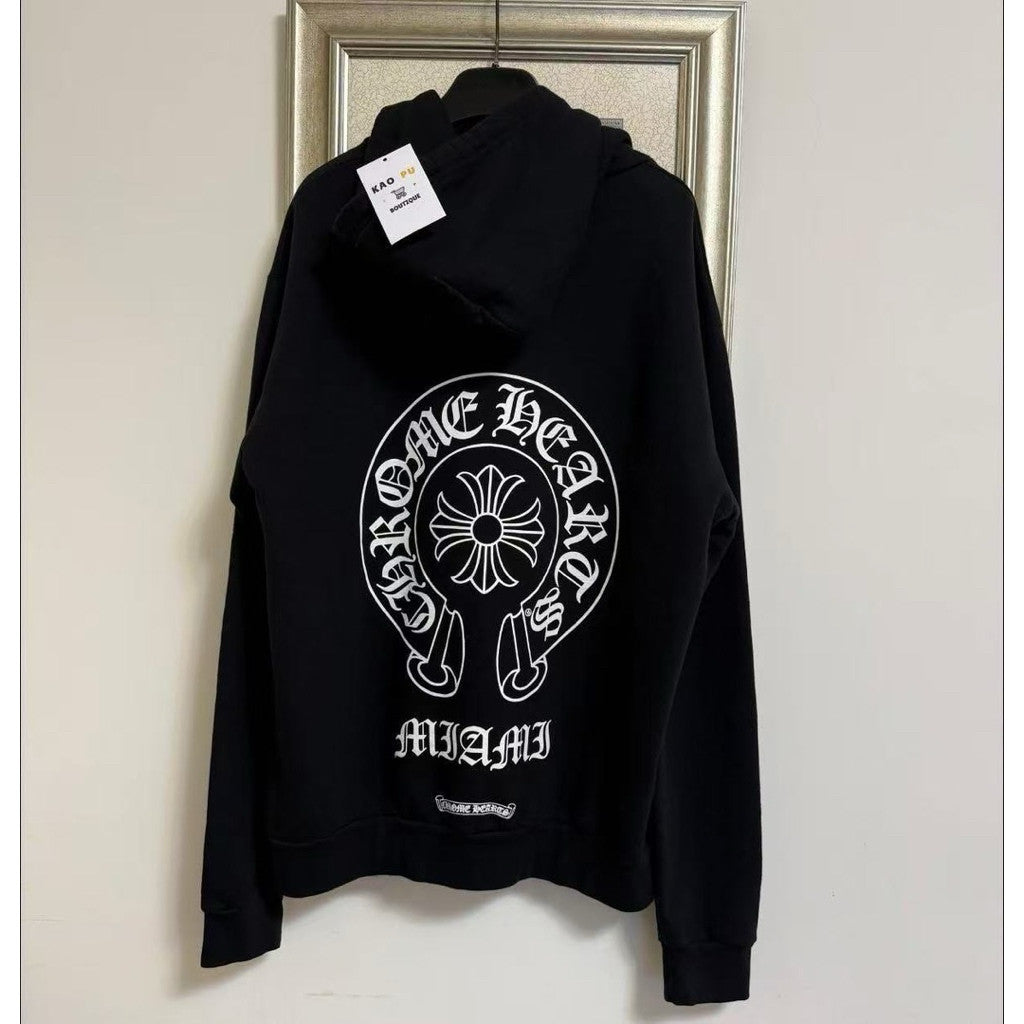 Chrome Hearts 黑色城市限定邁阿密馬蹄Hoodie（請先確認商品描述謝謝）