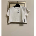 Chrome Hearts女裝短版白色刺繡梵文十字Logo Tee（請先確認商品描述謝謝）