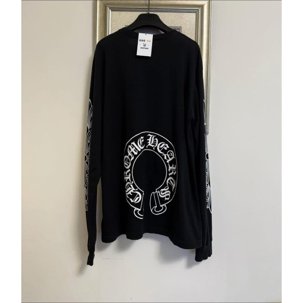 Chrome Hearts 黑色花臂馬蹄長袖（請先確認商品描述謝謝）