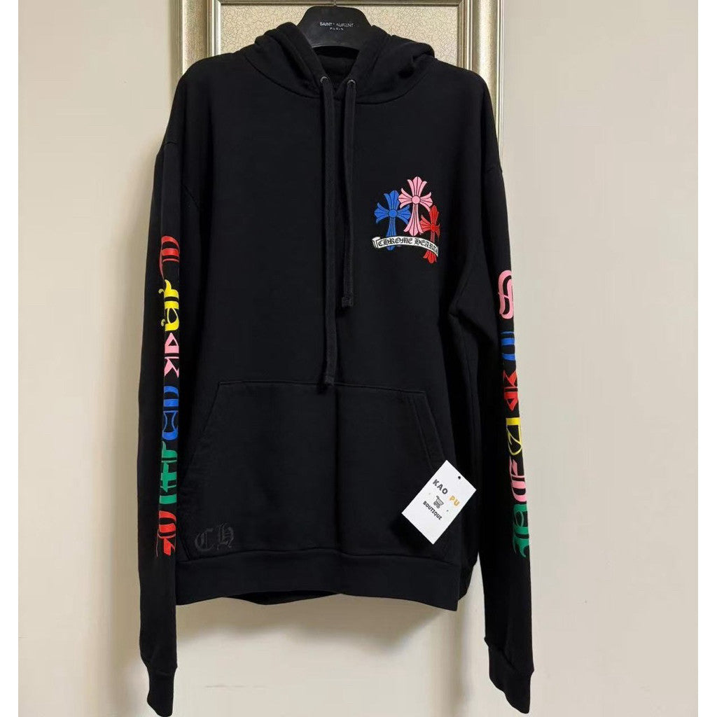Chrome Hearts 黑色彩虹十字Multicolor Hoodie（請先確認商品描述謝謝）