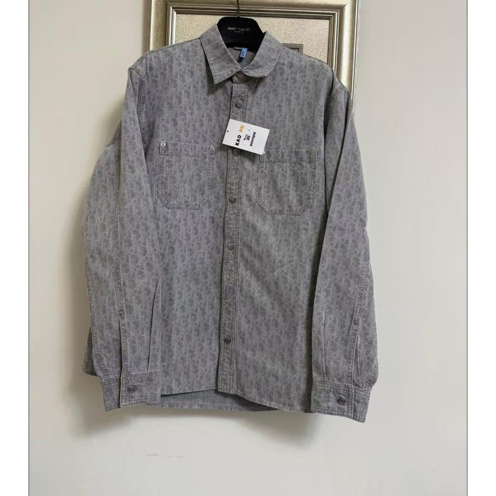 Dior 灰色Oblique牛仔襯衫外套（請先確認商品描述謝謝）