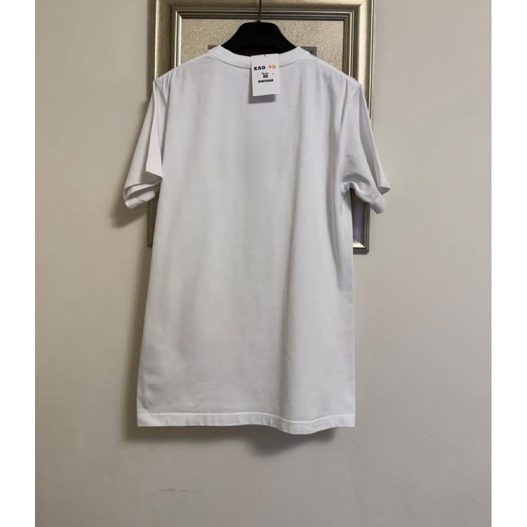 Dior白色Couture刺繡方牌Logo Tee（請先確認商品描述謝謝）