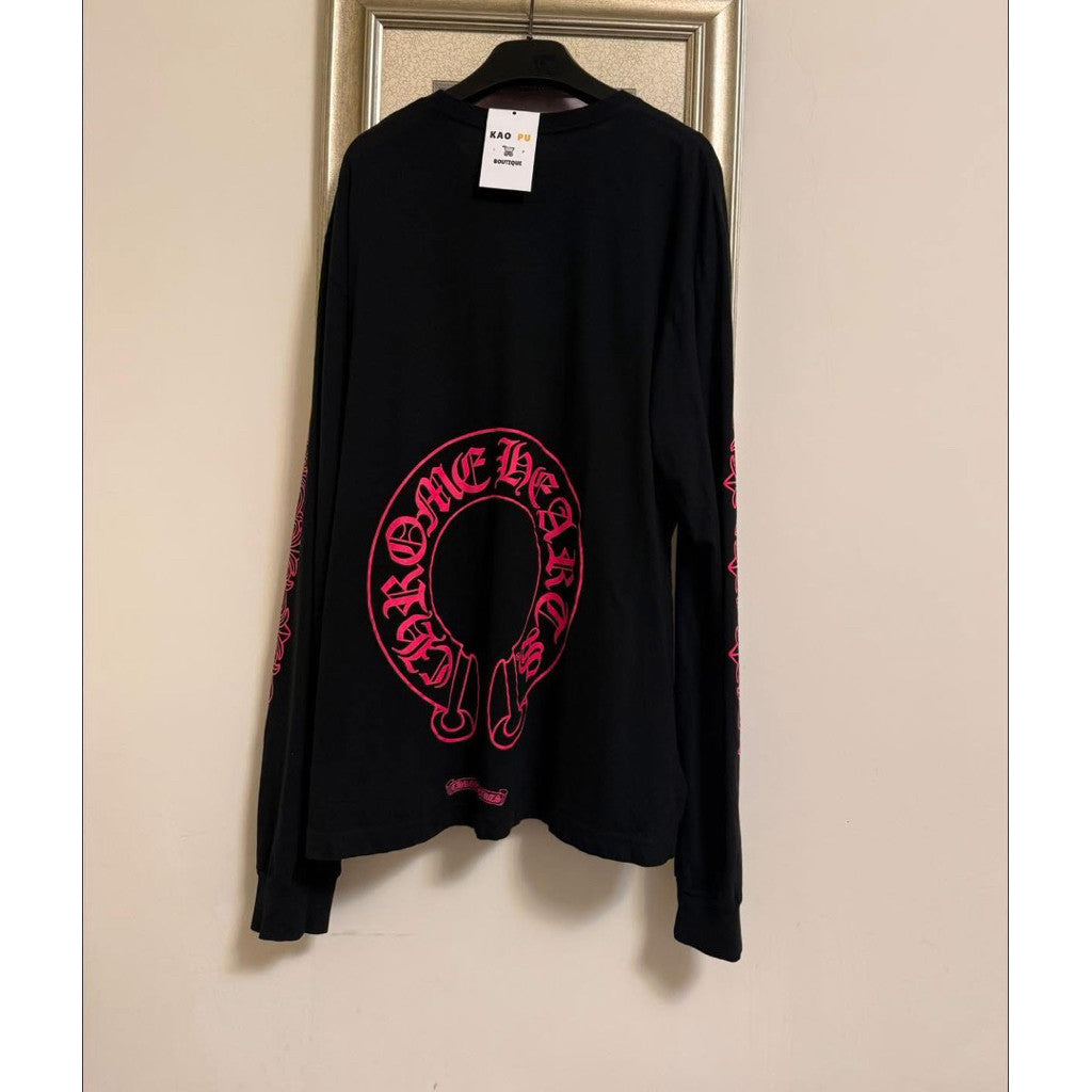 CHROME HEARTS 黑粉馬蹄花臂長袖（請先確認商品描述謝謝）