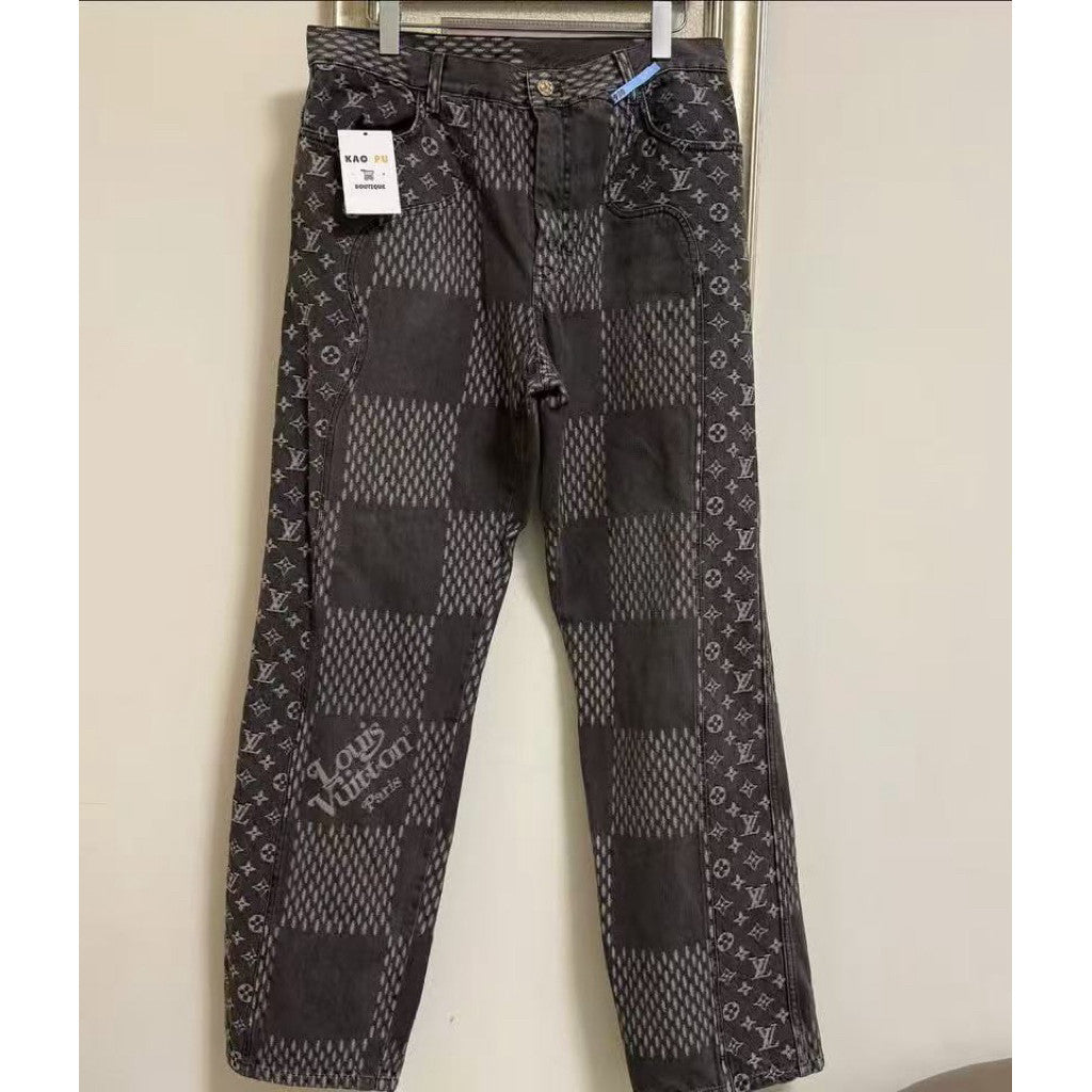 Louis Vuitton 1.0聯名拼接老花牛仔褲（請先確認商品描述謝謝）