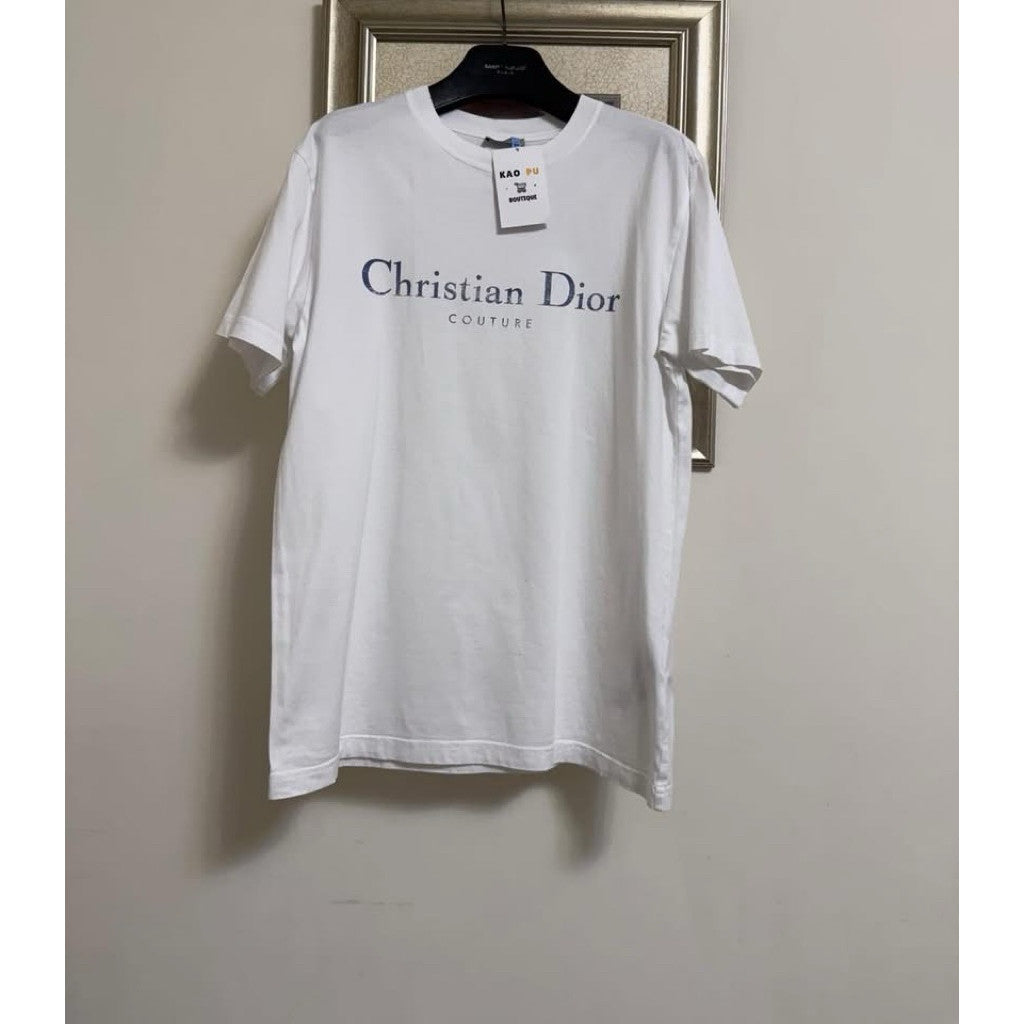 Dior 白色胸前做舊Logo Tee（請先確認商品描述謝謝）