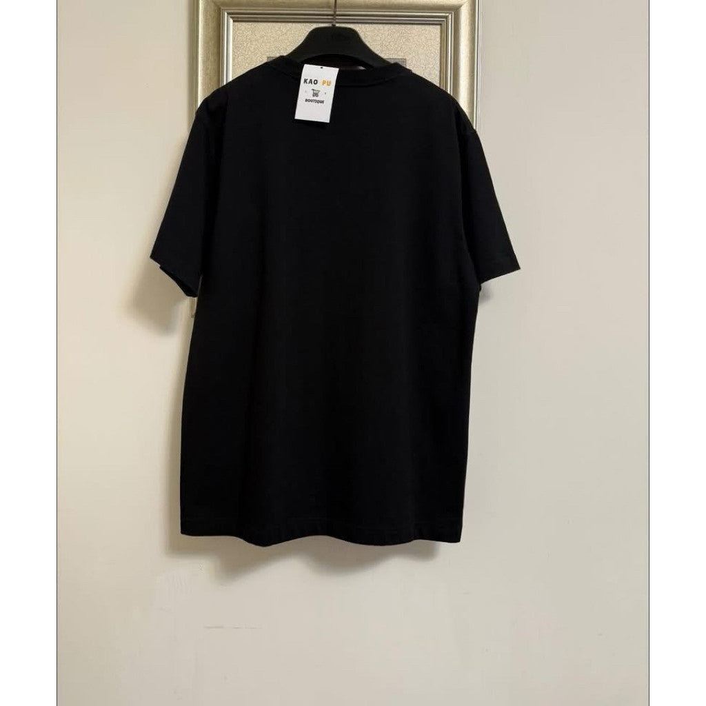 Dior 黑色刺繡方牌Couture Logo Tee（請先確認商品描述謝謝）