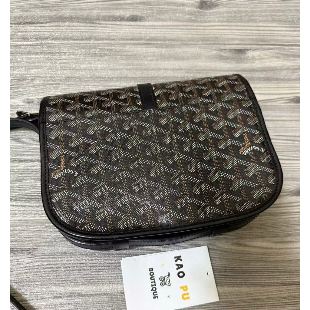 Goyard 黑色 Belvedere 郵差單肩包PM