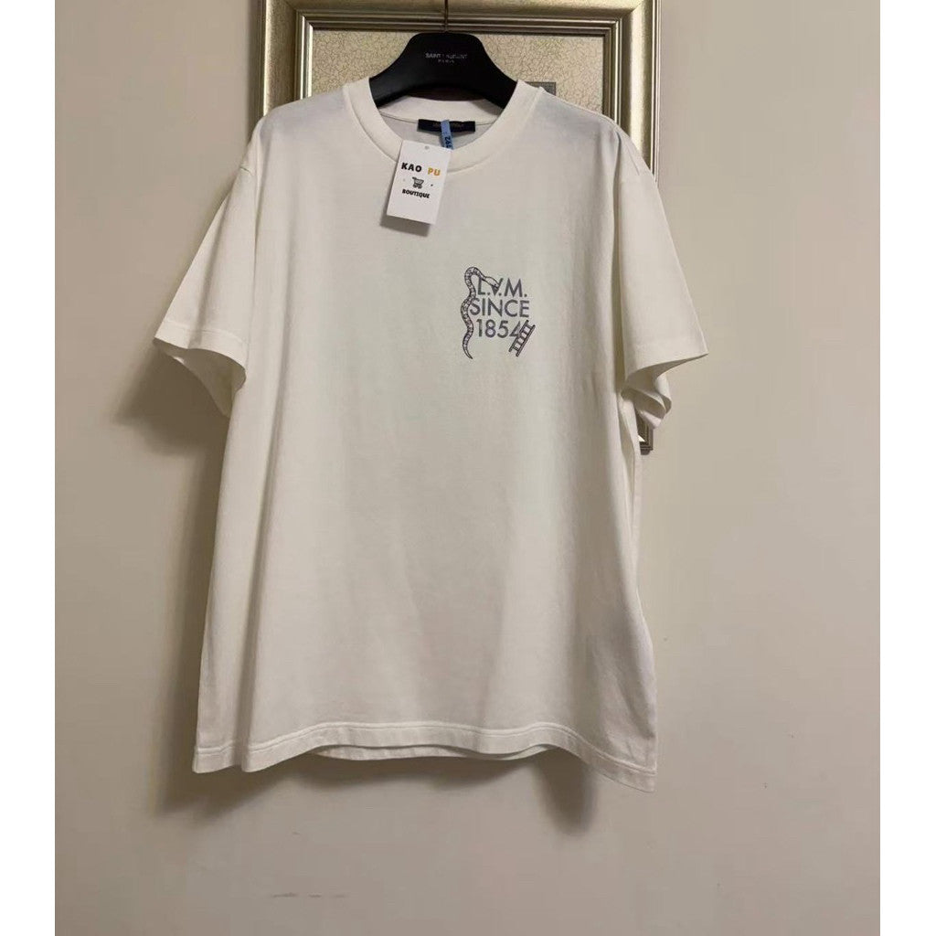 Louis Vuitton 白色前後Logo桌遊Tee（請先確認商品描述謝謝）