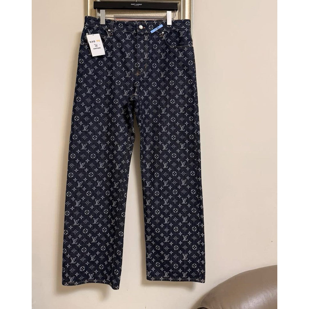 Louis Vuitton 滿版老花珍珠牛仔褲（請先確認商品描述謝謝）